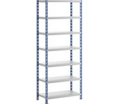 eurokraft basic Estantería ensamblable universal estable, baldas de chapa de acero, H x A x P 2522 x 1050 x 500 mm, estantería básica