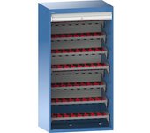LISTA Armario CNC con persianas, 8 niveles, 64 soportes ISO-SK 50, azul luminoso RAL 5012
