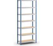 eurokraft basic Estantería ensamblable universal estable, baldas de aglomerado, H x A x P 2522 x 1050 x 400 mm, estantería básica