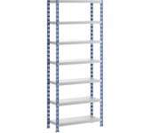 eurokraft basic Estantería ensamblable universal estable, baldas de chapa de acero, H x A x P 2522 x 1050 x 400 mm, estantería básica