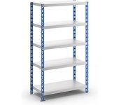 eurokraft basic Estantería ensamblable universal estable, baldas de chapa de acero, H x A x P 1820 x 1050 x 500 mm, estantería básica