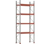 kaiserkraft Estantería para palets, galvanizado/naranja, H x A x P 5000 x 2030 x 1100 mm, carga por balda 2000 kg, estantería básica