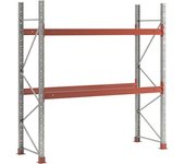 kaiserkraft Estantería para palets, galvanizado/naranja, H x A x P 3000 x 2930 x 1100 mm, carga por balda 1650 kg, estantería básica