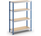 eurokraft basic Estantería ensamblable universal estable, baldas de aglomerado, H x A x P 1508 x 1050 x 400 mm, estantería básica