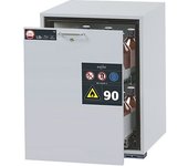 asecos Armario inferior resistente al fuego de tipo 90 para sustancias peligrosas, H x A 800 x 593 mm, cajón, chapa perforada interior, nivel