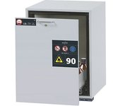 asecos Armario inferior resistente al fuego de tipo 90 para sustancias peligrosas, H x A 800 x 593 mm, cajón, chapa perforada interior