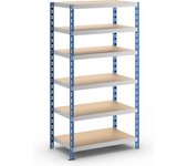 eurokraft basic Estantería ensamblable universal estable, baldas de aglomerado, H x A x P 1976 x 1050 x 600 mm, estantería básica