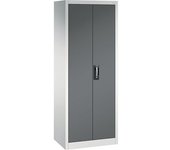 C+P Armario de puertas batientes para taller, H x A x P 1950 x 700 x 500 mm, gris luminoso / gris antracita