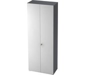 eurokraft pro Armario guardarropa, 2 baldas, 1 barra perchero, grafito/blanco