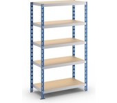 eurokraft basic Estantería ensamblable universal estable, baldas de aglomerado, H x A x P 1820 x 1050 x 500 mm, estantería básica