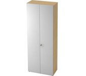 kaiserkraft ANNY-AC - Armario guardarropa con pared posterior acústica, 2 baldas, 1 barra perchero, decoración de arce