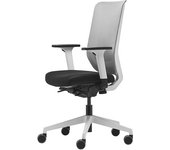 Dauphin Silla de oficina TO-SYNC PRO, con brazos y ruedas universales, blanco / gris / negro