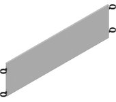 kaiserkraft Paredes posteriores de escritorios, para escritorio de 1600 mm, plata aluminio