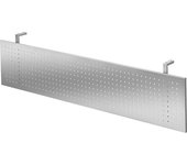 kaiserkraft Embellecedor, chapa perforada en aluminio blanco, para mesas de 1600 mm de anchura