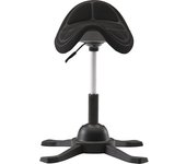 kaiserkraft Taburete de sillín, autoequilibrante, de altura regulable entre 480 y 660 mm, negro