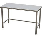 kaiserkraft Mesa para salas blancas con tablero de trabajo liso, ISO 14644-1:4, H x A x P 900 x 1400 x 700 mm