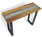 vidaXL Mesa Consola De Teca 100x35x75 Cm