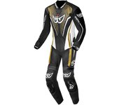 Berik RSF-TECH PRO Traje de cuero de motocicleta perforado de una pieza - Negro Blanco (54)