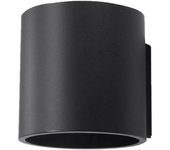 Aplique de pared orbis 1 negro g9