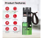 Módulo láser de 450 nm 10W con cubierta protectora Cabezal de grabado láser de longitud focal ajustable Cortador de grabado láser de alta velocidad Impresora 3D CNC Router Módulo láser para manualidades de bricolaje Tela de cuero de madera Grabado de corte de papel