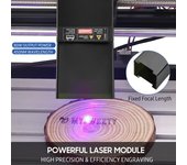 Módulo láser de 450 nm y 80 W Cabezal de grabado láser de longitud focal fija Cortador de grabado láser de alta velocidad Impresora 3D Módulo láser de enrutador CNC para bricolaje Artesanía Madera Tela de cuero Corte de papel Grabado