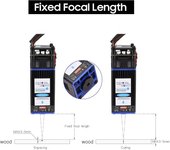 450nm 30W Módulo láser Longitud focal fija Cabezal de grabado láser Grabador láser de alta velocidad Cortador Impresora 3D Enrutador CNC Módulo láser para manualidades DIY Madera Cuero Tela Corte de papel Grabado