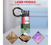 Módulo láser de 450 nm y 20 W con cubierta protectora Cabezal de grabado láser de longitud focal ajustable Cortador de grabado láser de alta velocidad Impresora 3D CNC Router Módulo láser para manualidades de bricolaje Tela de cuero de madera Grabado de corte de papel