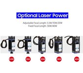 450nm 40W Módulo láser Longitud focal fija Cabezal de grabado láser Cortador de grabador láser de alta velocidad Impresora 3D Enrutador CNC Módulo láser para manualidades de bricolaje Madera Cuero Tela Corte de papel Grabado