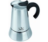 JATA Odin Cafetera italiana Negro, Acero inoxidable 4 Tazas
