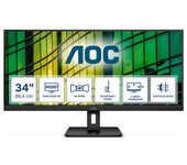 AOC U34E2M pantalla para PC 86,4 cm (34") 3440 x 1440 Pixeles Wide Quad HD Negro