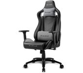 Sharkoon Elbrus 2 Silla para videojuegos Negro, Gris