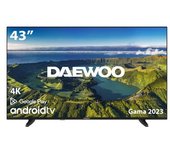 Daewoo 43DM72UA Televisor 109,2 cm (43") 4K Ultra HD Smart TV Wifi Negro