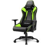 Sharkoon ELBRUS 3 Silla para videojuegos universal Asiento acolchado Negro, Verde