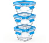EMSA CLIP & CLOSE N10507 Plaza Establecer Azul, Transparente 3 pieza(s)