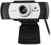 NGS XpressCam720 cámara web 1280 x 720 Pixeles USB 2.0 Negro, Gris, Plata