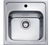 Teka ELINE 1C Lavabo sobre-encimera Plaza Acero inoxidable