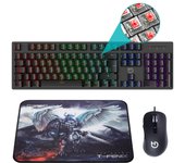 Hiditec Teclado Mecánico GK400 + Ratón Gaming Blitz + Alfombrilla T-Fenix