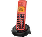 Alcatel E160 Teléfono DECT Identificador de llamadas Negro, Rojo
