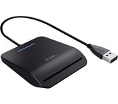 Trust Primo lector de tarjeta inteligente Interior USB CardBus+USB 2.0 Negro