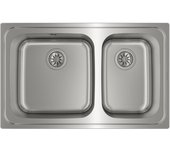 Teka Classic 2C 80 Lavabo sobre-encimera Rectangular Acero inoxidable