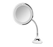 Orbegozo ESP 1020 espejo para maquillaje Ventosa Alrededor Plata, Blanco