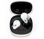 Ksix Auriculares inalámbricos Satellite, True Wireless, Autonomía 5+15h, Control táctil, Ergonómicos, Llamadas, Blanco