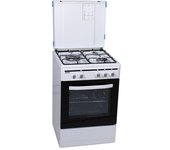 ROMMER ECH 352 FG cocina Cocina independiente Eléctrico Encimera de gas Negro, Blanco