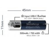 PILAS RECARGABLES MEDIARANGE AAA