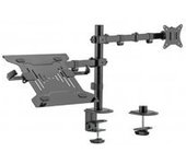 SOPORTE DE MESA GEMBIRD AJUST CON BRAZO PARA MONITOR Y BANDEJA PARA PORTATIL