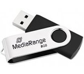 PENDRIVE 8GB USB 2.0 MEDIARANGE SILVER-BLACK