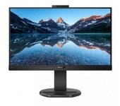 Monitor Profesional Philips 243B9H 23.8"/ Full HD/ Webcam/ Multimedia/ Negro