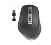 Ratón Ergonómico Inalámbrico NGS BLUR-RB/ Batería recargable/ Hasta 3200 DPI/ Negro