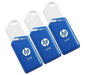 USB 3.1 HP 64GB X755W PACK DE 3 AZUL