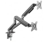 BRAZO DE MONITOR GEMBIRD PARA 2 PANTALLAS DE ESCRITORIO GRIS ESPACIAL